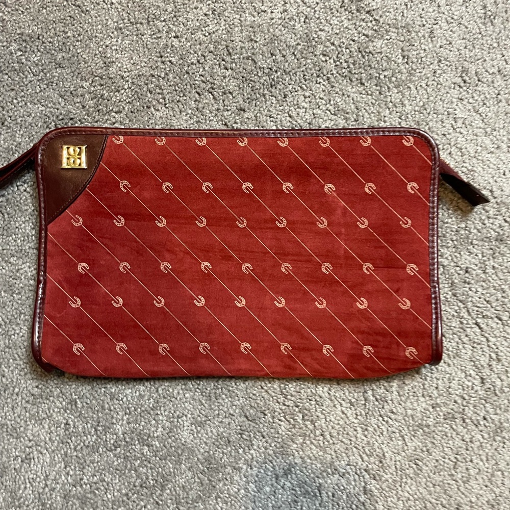 Borelli Collection Horseshoe Print Clutch